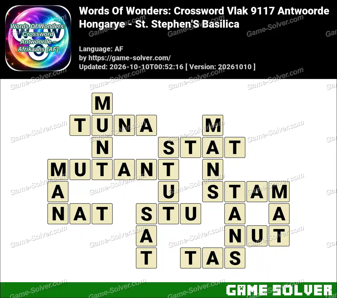 Words Of Wonders: Crossword Vlak 9117 Antwoorde – Hongarye – St. Stephen’S Basilica